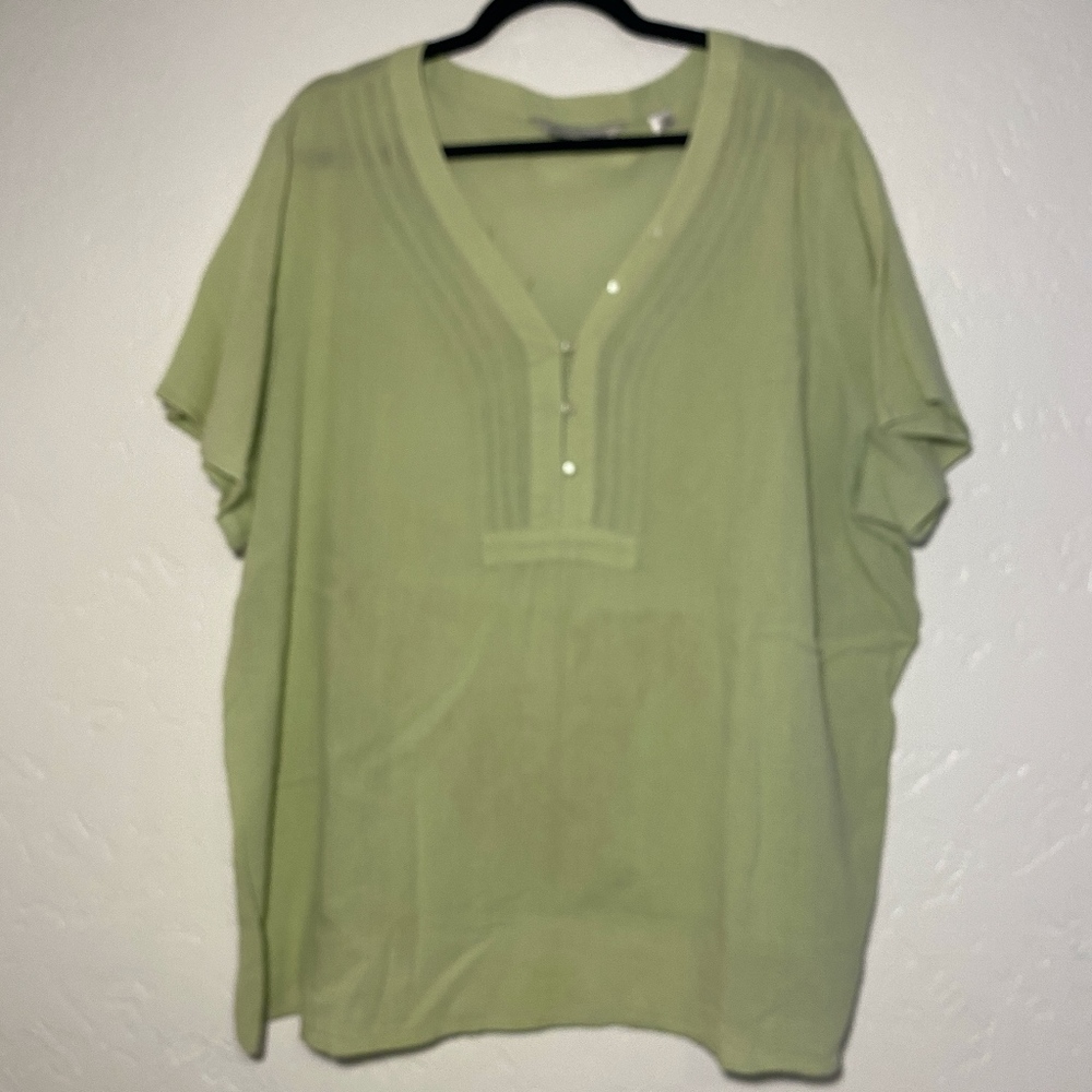 Soft by Avenue V-neck blouses, size 26/28.